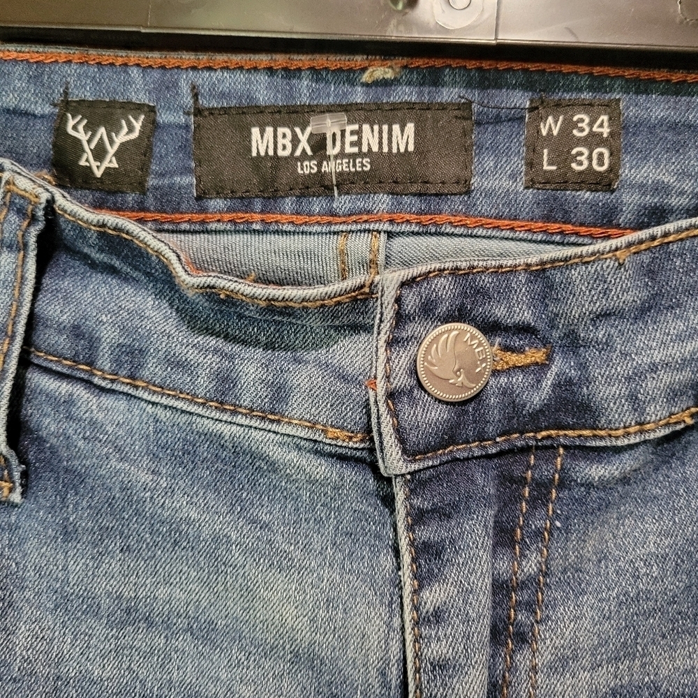MBX DENIM Men's Blue Jeans - Picture 6 of 15